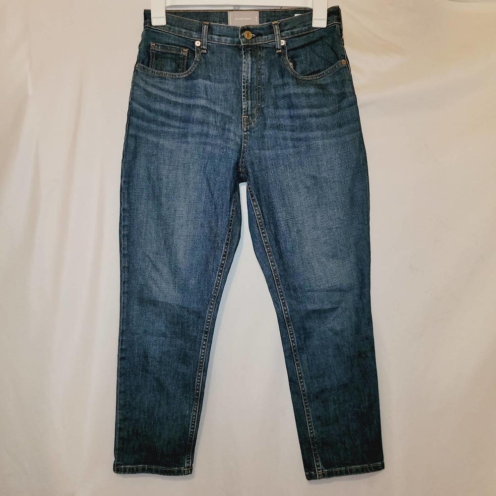 Everlane Women's Blue High Rise Straight Ankle Jeans Size 29